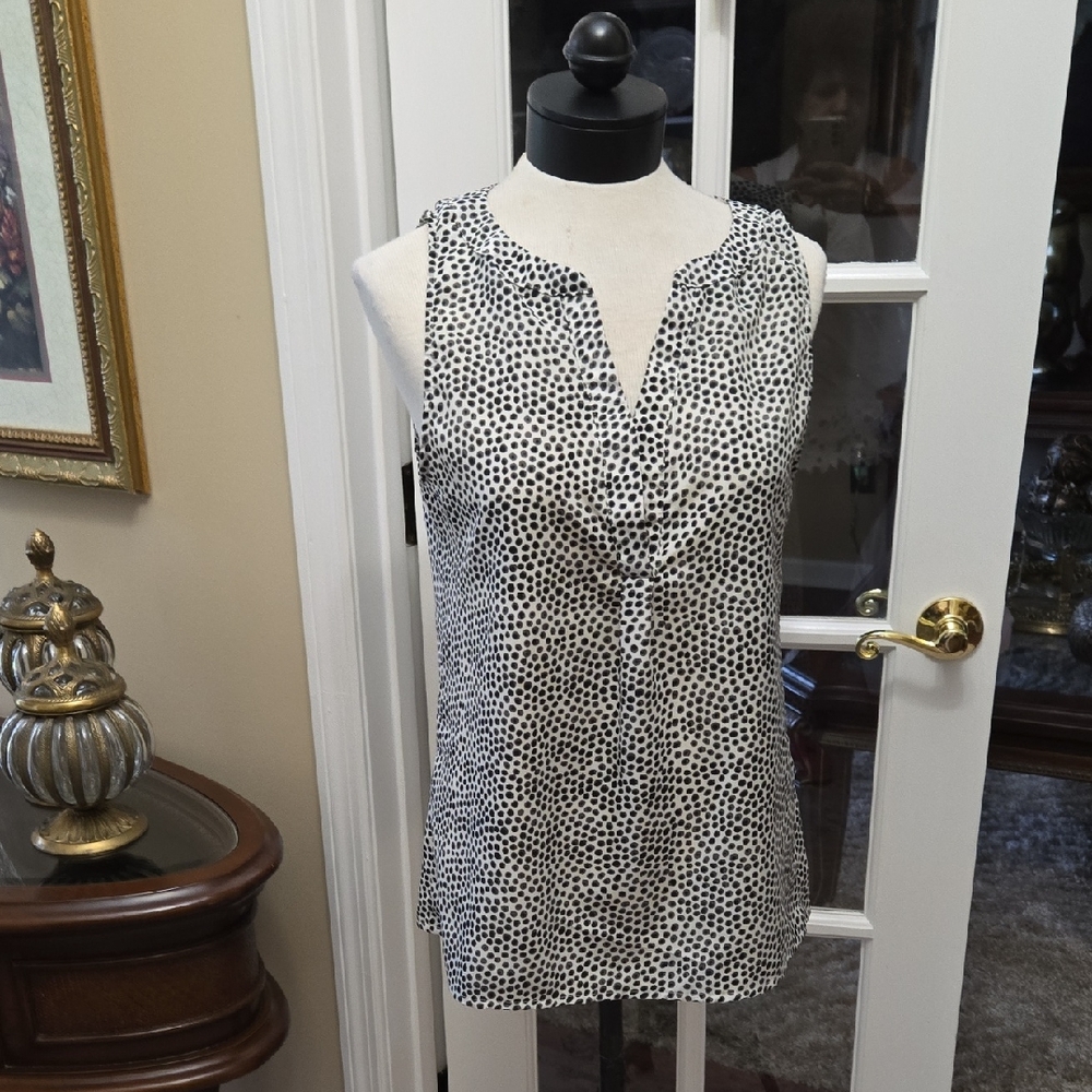 Cynthia Rowley Black and White Polka Dot Blouse